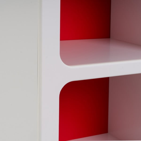 Bibliotecă roșie/albă 76x70 cm – Casa Selección-image-1