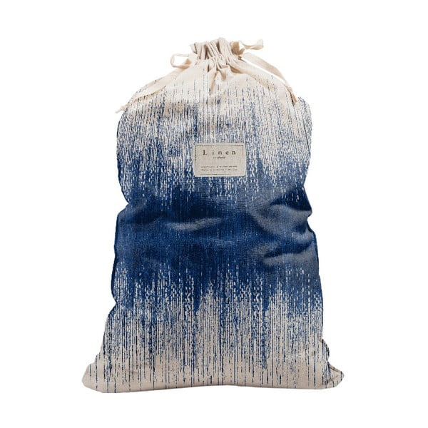 Sac textil pentru rufe Really Nice Things Bag Blue Hippy, înălțime 75 cm