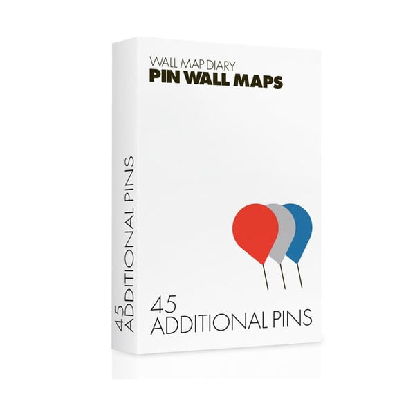 Piuneze de rezervă pentru hărți Pin World, 45 buc.
