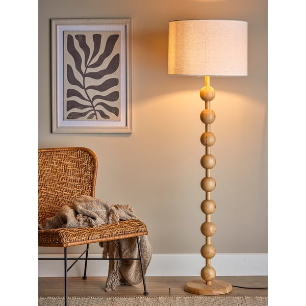 Lampadar în culoare naturală cu abajur textil (înălțime 154,5 cm) Giacoma – Bloomingville-image-3
