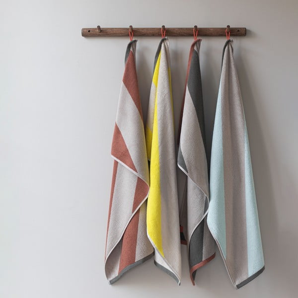 Prosoape verde-mentă 2 buc. din bumbac organic din frotir 40x55 cm Diagonal – Mette Ditmer Denmark-image-2