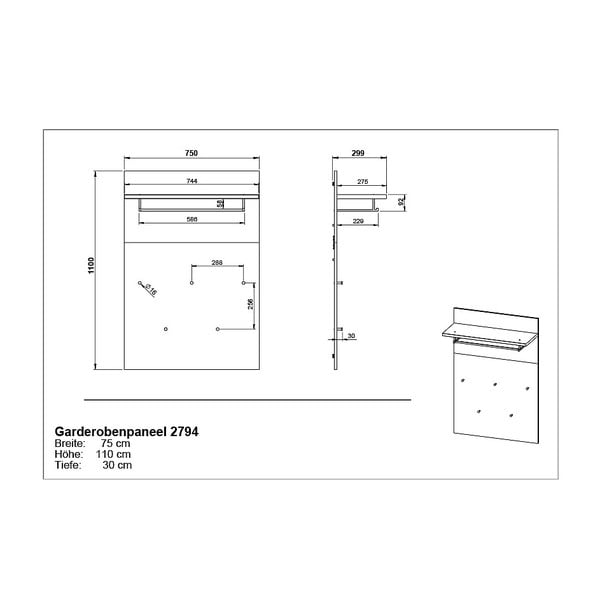 Panou de agățat diverse în culoare naturală cu aspect de lemn de stejar Fremont – Germania-image-4