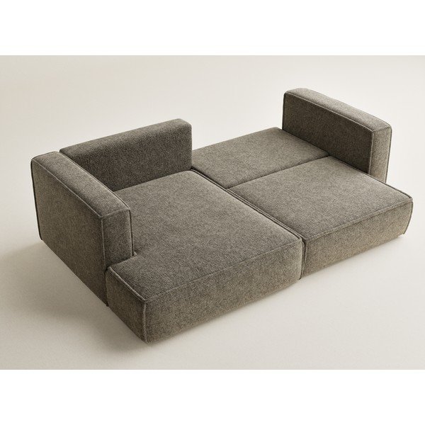 Colțar maro extensibil/cu spațiu de depozitare cu tapițerie din chenille (cu colț pe partea stângă/cu șezlong) Velto – Maison de Rêve-image-3