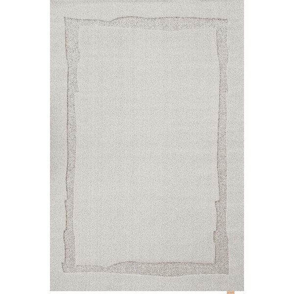 Covor gri deschis din lână 133x190 cm Morphic Rocca – Agnella