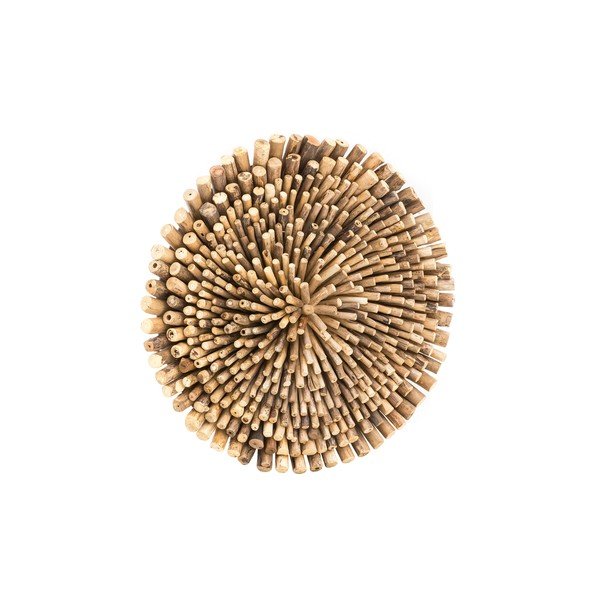 Decorațiune de perete din lemn de tec WOOX LIVING Bee, ⌀ 70 cm-image-2