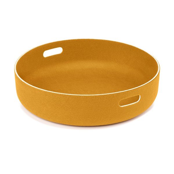 Coș de depozitare de depozitare din material textil ø 46x12 cm Cesto Saffron – MiaCara