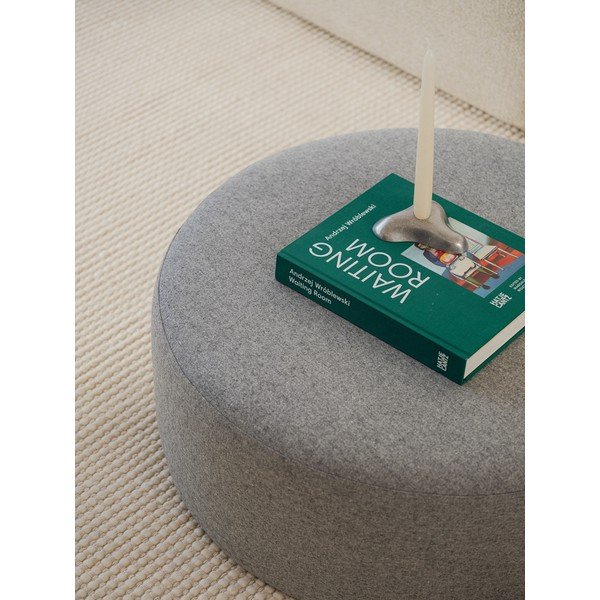 Puf gri cu tapițerie din lână Folk – noo.ma-image-2