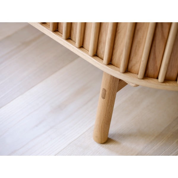 Dulap în culoare naturală cu aspect de lemn de stejar 110x125 cm Carno – Unique Furniture-image-1