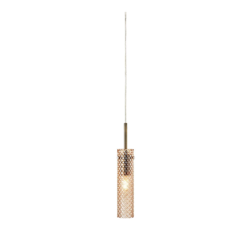 Lustră alămie/chihlimbar din sticlă ø5x27,5 cm Vibia – Markslöjd