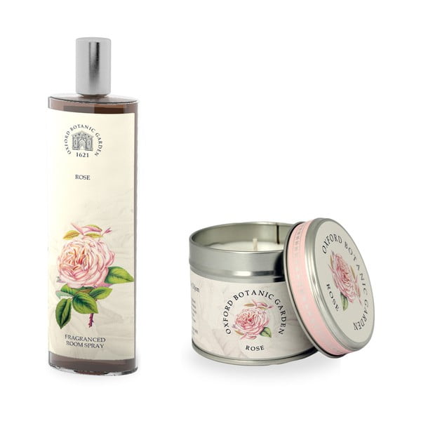 Set spray parfumat de interior și lumânare cu aromă de trandafiri Bahoma London Fragranced