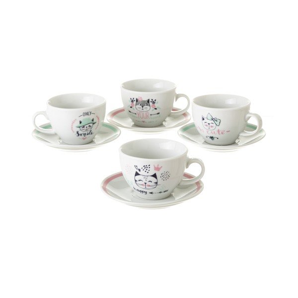 Set 4 cești din porțelan Unimasa Boho, 160 ml-image-1