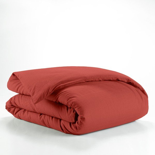 Husă de pilotă cărămizie din bumbac pentru pat de o persoană 140x200 cm Lina – douceur d'intérieur