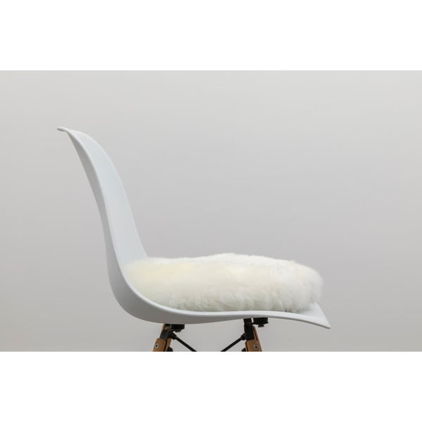 Pernă scaun din blană de oaie Native Natural Round, ⌀ 40 cm, alb-image-2