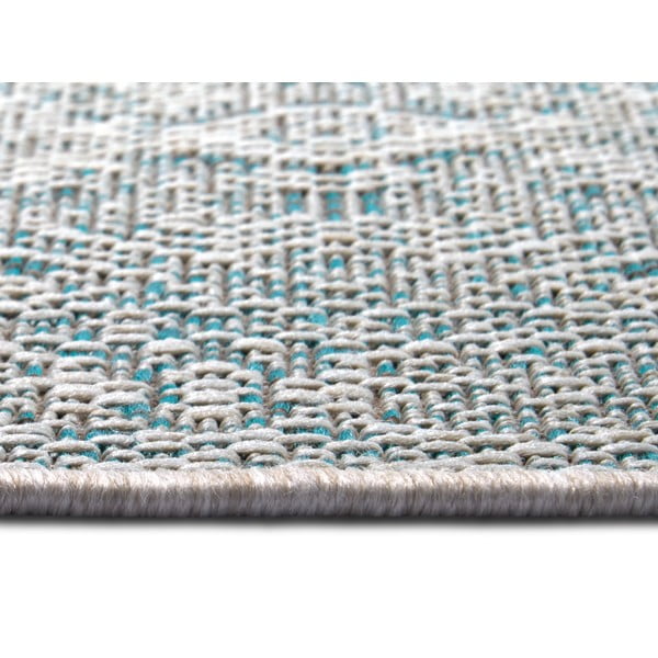 Covor adecvat pentru exterior NORTHRUGS Cuadrado, 70 x 300 cm, turcoaz - bej-image-3