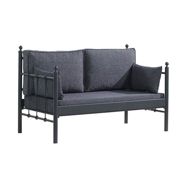 Set mobilier de grădină negru/gri închis pentru patru persoane Lalas – Floriane Garden-image-3
