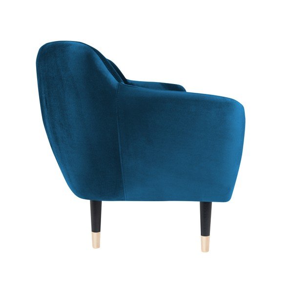 Canapea Mazzini Sofas BENITO cu picioare negre, albastru, 188 cm-image-3