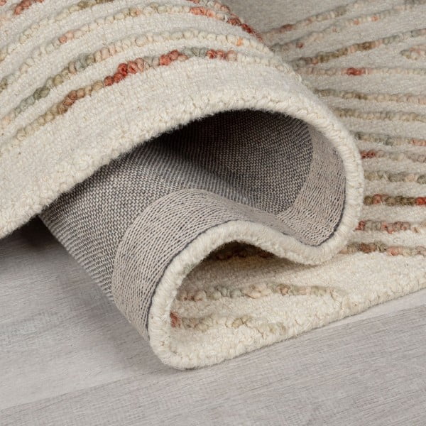 Covor portocaliu/crem din lână 200x290 cm Abstract Swirl – Flair Rugs-image-2