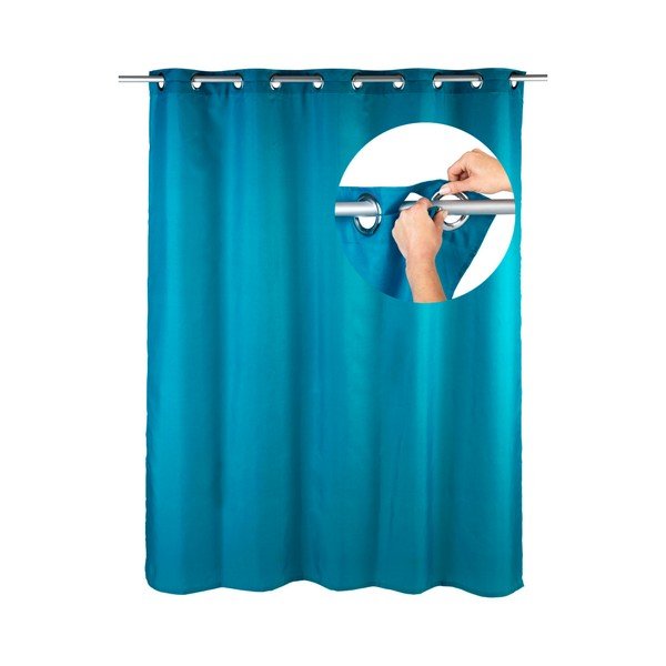 Perdea duș Wenko Comfort Flex, 180 x 200 cm, verde petrol-image-4
