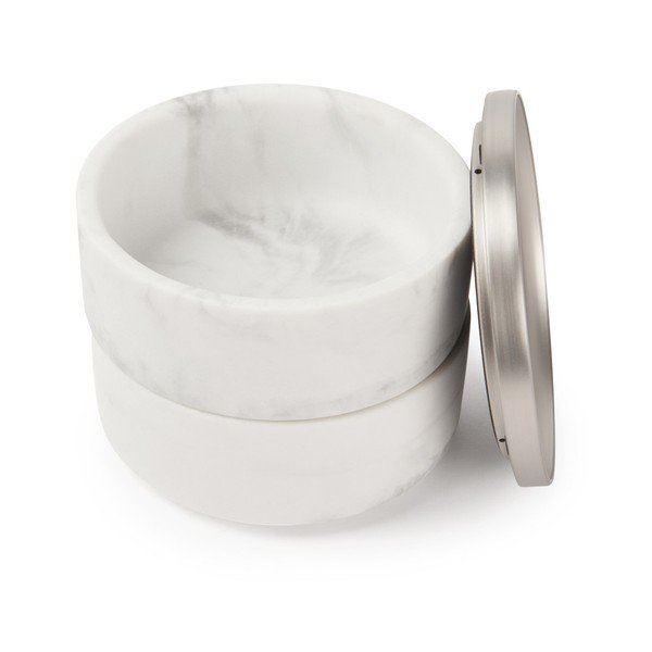 Cutie pentru bijuterii cu decor din marmură și capac argintiu Umbra Tesora-image-3