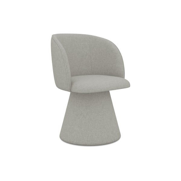 Scaun de sufragerie gri deschis tapițat Maia – Makamii