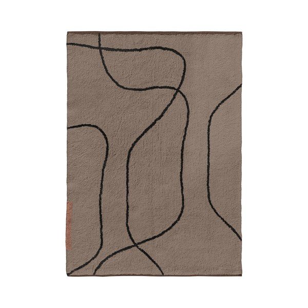 Covor maro lavabil din bumbac 100x140 cm Shadow – Mette Ditmer Denmark