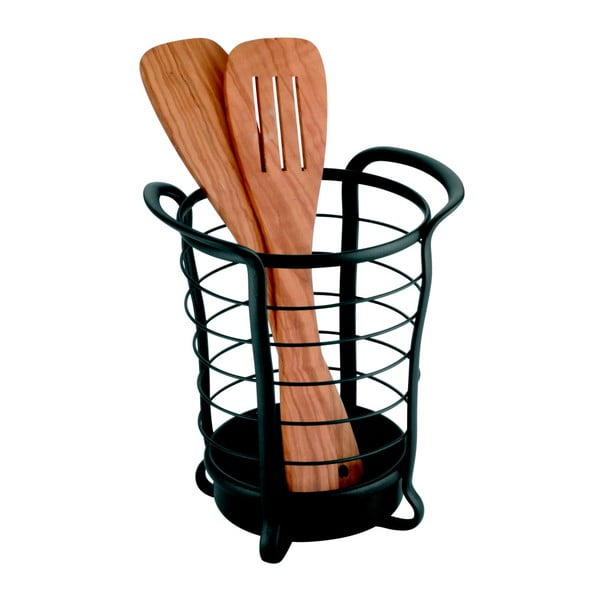 Recipient pentru linguri de lemn InterDesign Axis, negru-image-1
