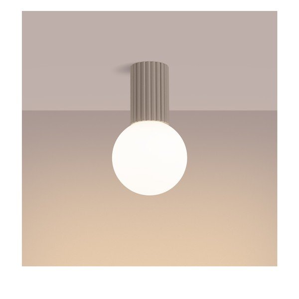 Plafonieră taupe cu abajur din sticlă ø 12 cm Orbital – Sollux-image-3