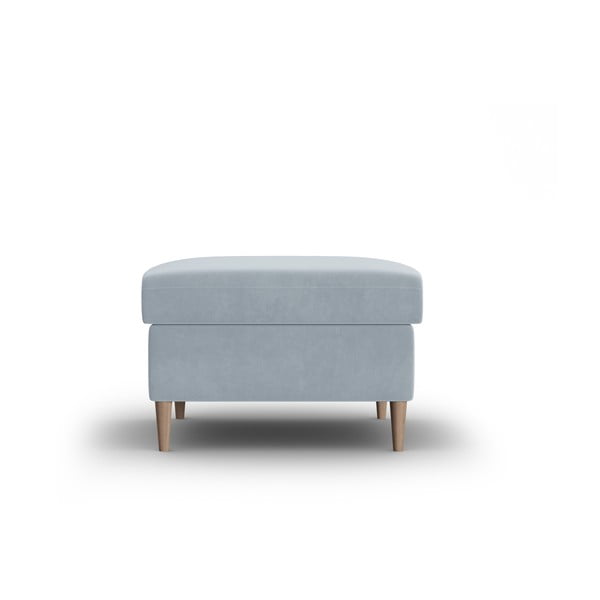 Taburet albastru deschis cu tapițerie din catifea Kyoto – Cosmopolitan Design
