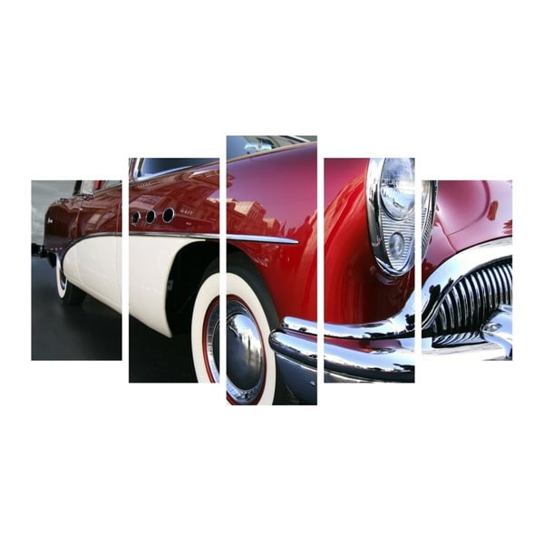 Tablou din mai multe piese 3D Art Retro Vintage Car, 102 x 60 cm