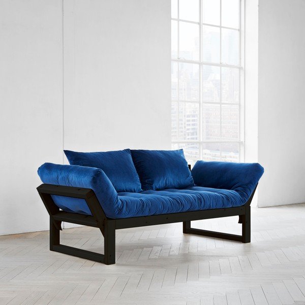 Canapea extensibilă Karup Edge Black/Velvet Navy-image-1