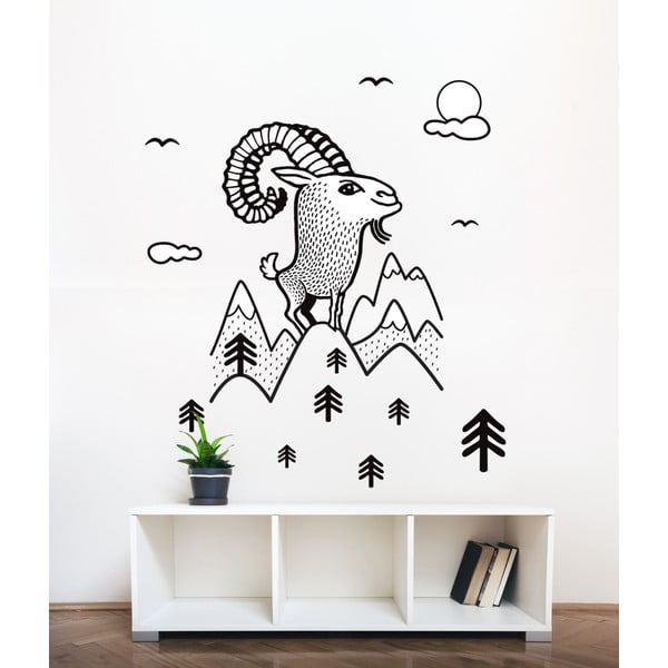 Autocolant pentru perete Mountain Goat, 70x100 cm