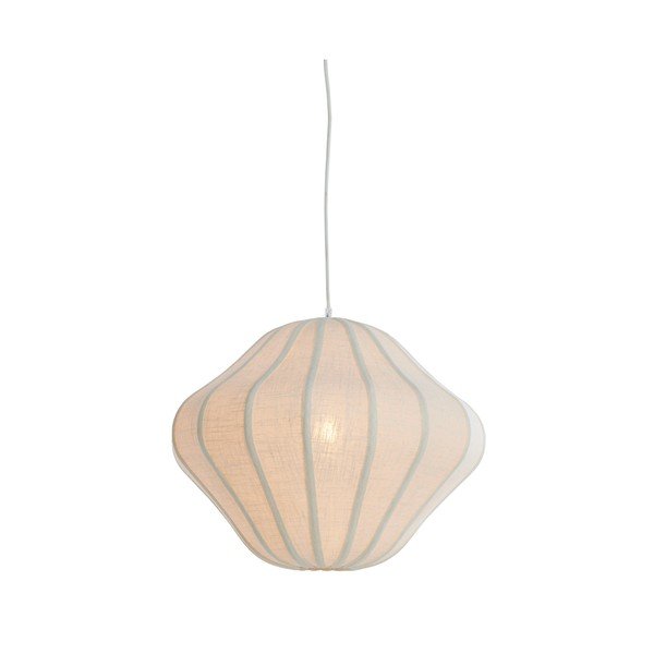 Lustră crem cu abajur textil ø 10 cm Sukau – Light & Living-image-2