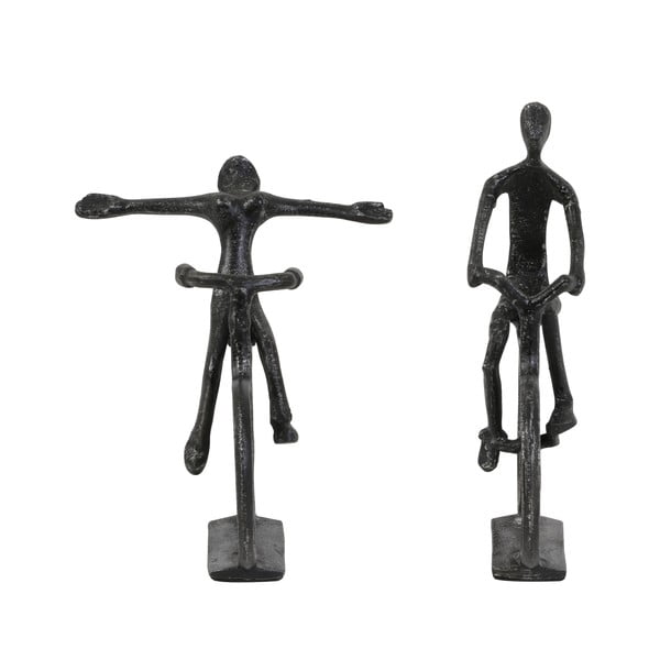 Statuete 2 buc. din metal 22 cm Cyclists – Light & Living-image-2