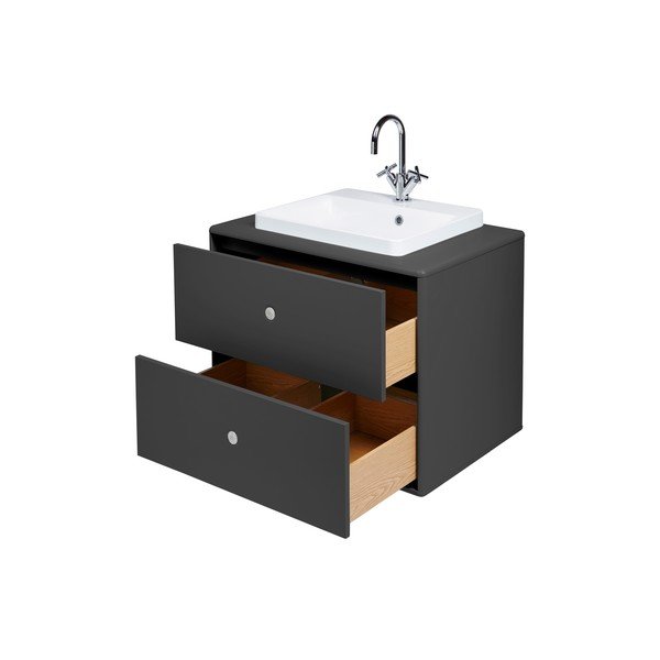 Dulap cu chiuvetă fără baterie gri antracit suspendat 80x62 cm Color Bath – Tom Tailor-image-4