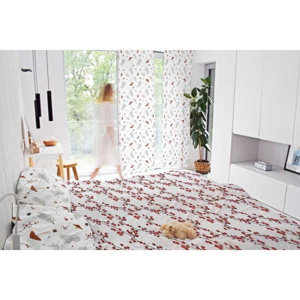 Draperie albă din bumbac satinat 110x250 cm Toadstools – Butter Kings-image-1