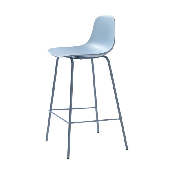 Scaun de bar albastru deschis din plastic (înălțime șezut 67,5 cm) Whitby – Unique Furniture-image-2
