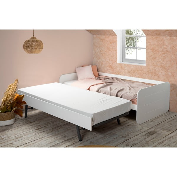 Pat cu extensie alb pentru copii  90x190 cm Redona - Marckeric-image-1