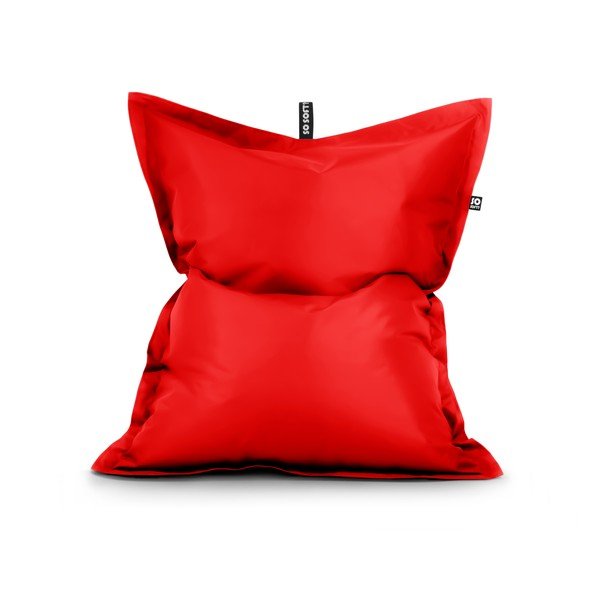 Fotoliu bean bag roșu cu tapițerie din imitație de piele Pad L – So Soft?