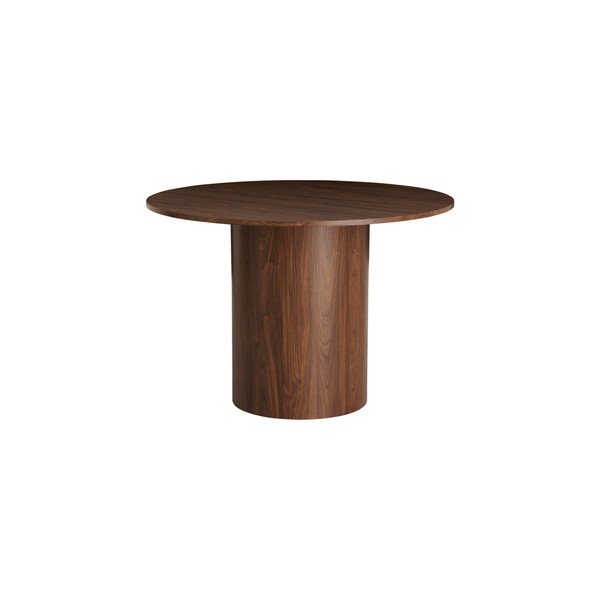 Masă de dining rotundă cu aspect de lemn de nuc ø 110 cm Week – Ellos Home