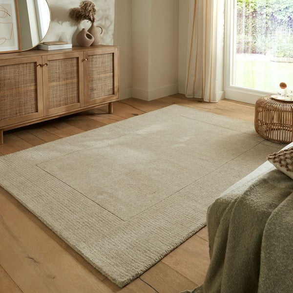 Covor bej din lână 120x170 cm – Flair Rugs-image-1
