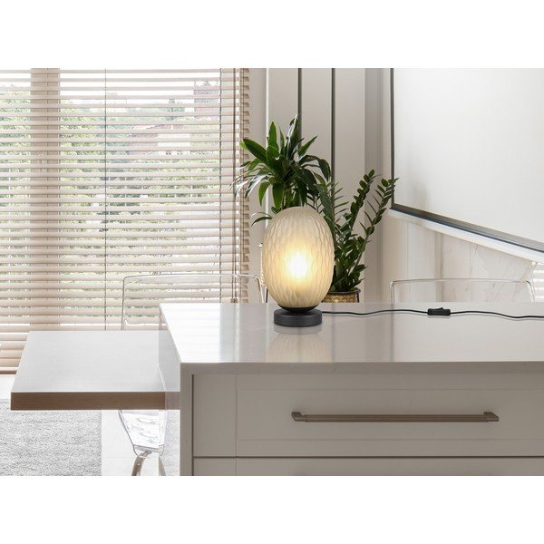 Veioză verde cu abajur din sticlă (înălțime 28,5 cm) Facette – Trio-image-1