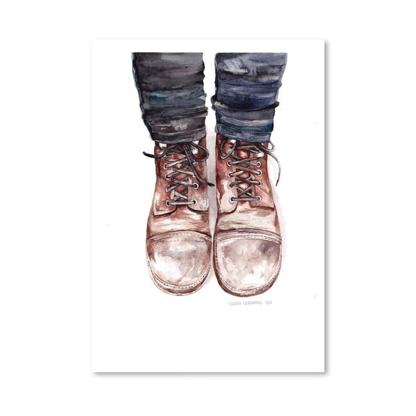Poster Americanflat Dusty Boots by Claudia Libenberg, 30 x 42 cm