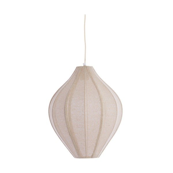 Lustră în culoare naturală cu abajur textil Pasto – Light & Living