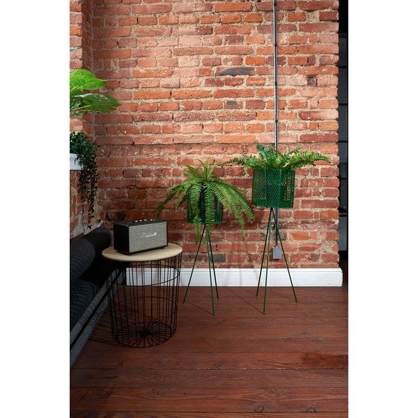 Set 2 suporturi metalice pentru ghiveci PT LIVING Hexagon, verde închis-image-1