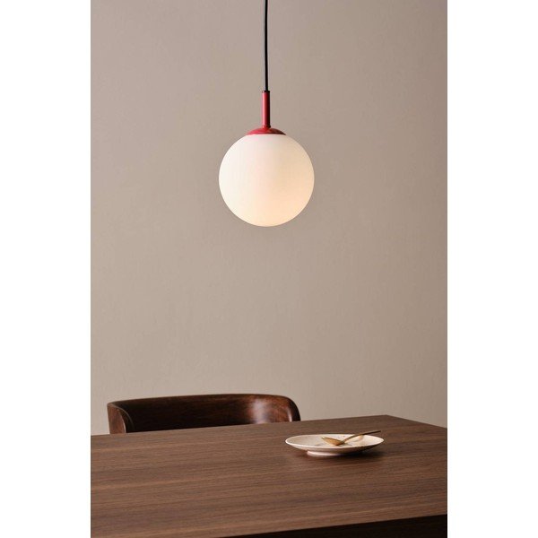 Lustră roșie/albă din sticlă ø 13 cm Ekman – Jotex-image-1