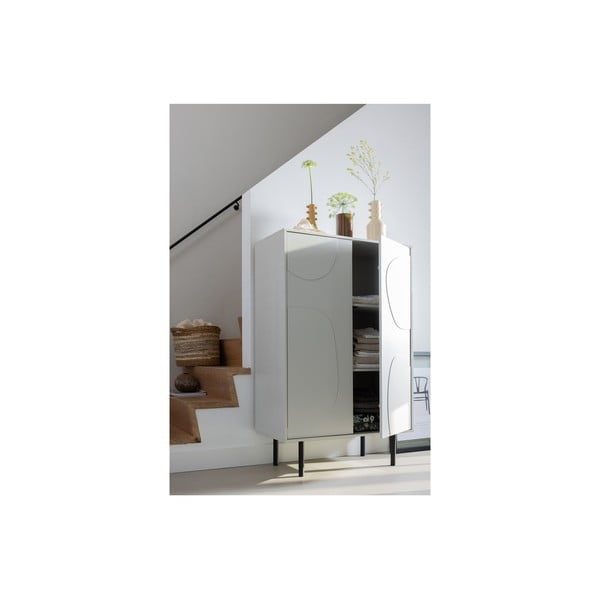 Dulap gri deschis din lemn de pin 85x135 cm Cadiz – WOOOD-image-4