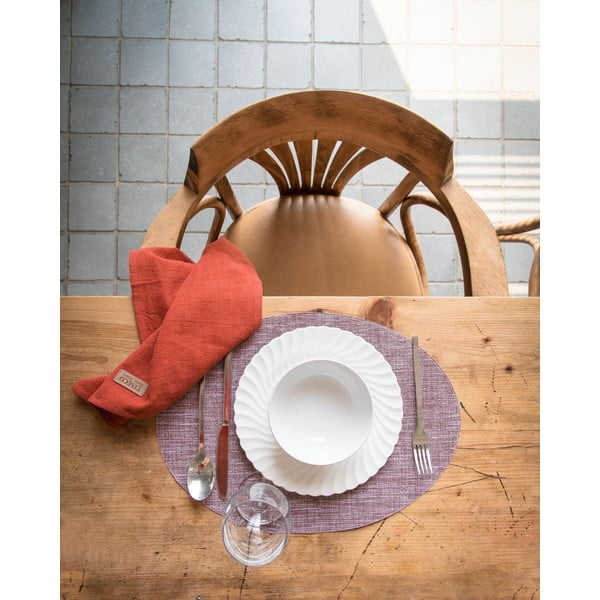 Suport pentru farfurie Tiseco Home Studio Oval, 46 x 33 cm, roz mov-image-1