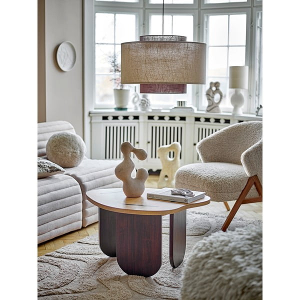 Fotoliu bej cu tapițerie din țesătură bouclé Camino – Bloomingville-image-1