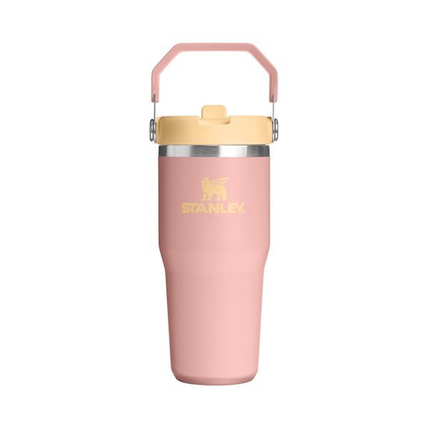 Termos piersică din oțel inoxidabil 410 ml IceFlow™ Flip Straw 2.0 Tumbler Peach Rose – Stanley