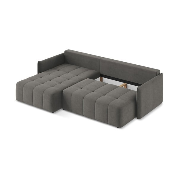 Colțar gri închis extensibil/cu spațiu de depozitare (cu colț pe partea stângă/cu șezlong) Moku – Makamii-image-3